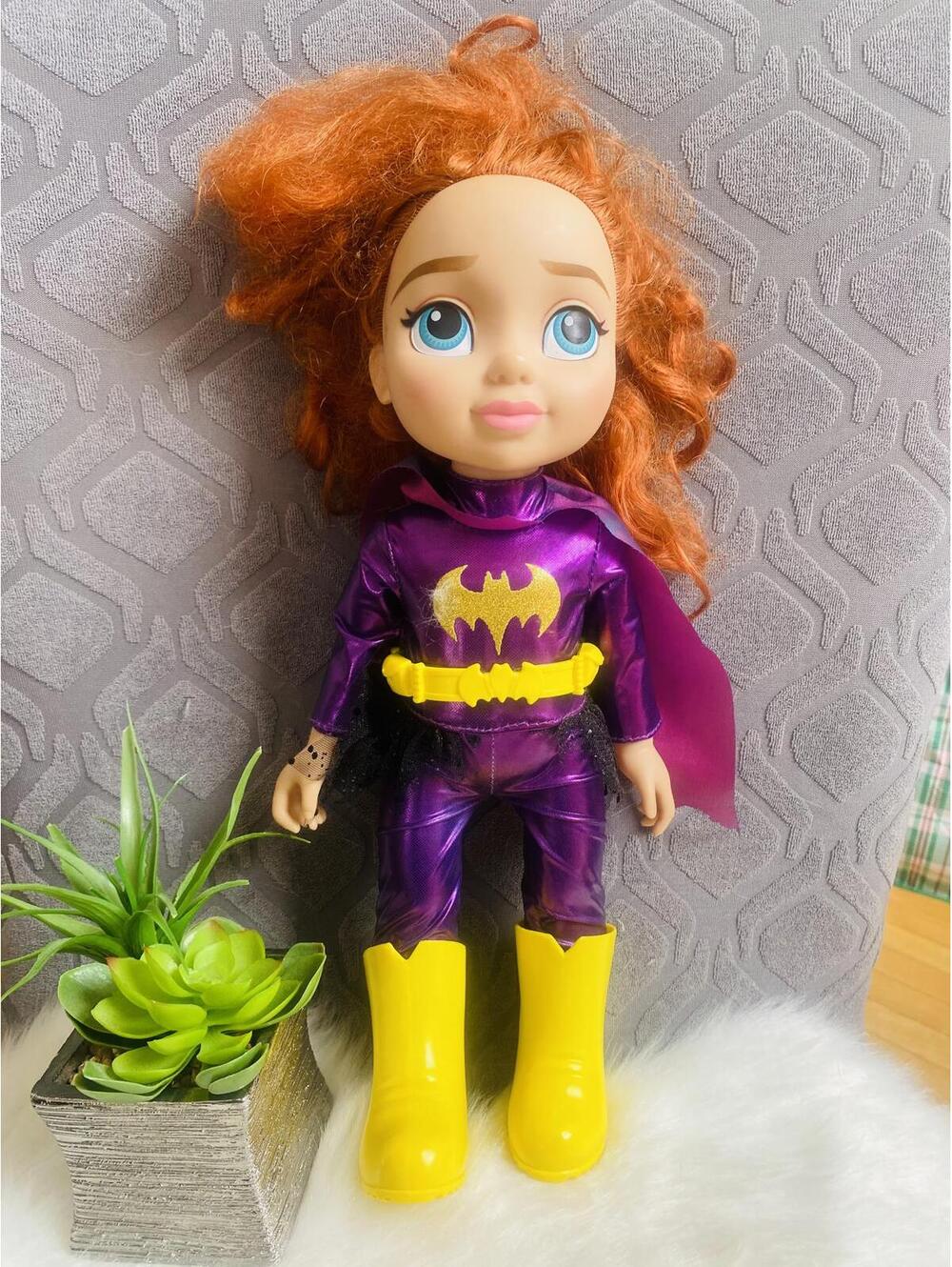 DC Batgirl Super Hero Doll Purple Costume 15 Inch Figure